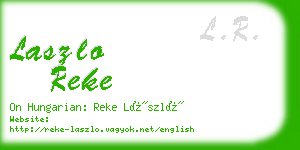 laszlo reke business card